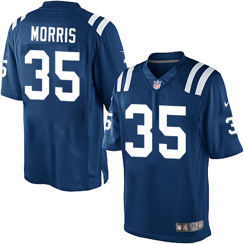 Youth Elite Darryl Morris Nike Jersey Royal Blue Home - #35 NFL Indianapolis Colts